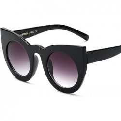 Cat Eye Oversized Cat Eye Sunglasses Female Fashion Sun Glasses Women Accessories - Black - CL18DUKSKM5 $19.55