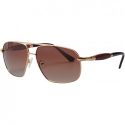 Rectangular Retro Vintage Wood Sunglasses UV400 Polarized Driving Sunglasses-1581 - C1 - C612DOMAZ29 $25.72