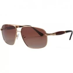 Rectangular Retro Vintage Wood Sunglasses UV400 Polarized Driving Sunglasses-1581 - C1 - C612DOMAZ29 $50.13