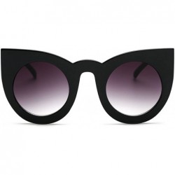 Cat Eye Oversized Cat Eye Sunglasses Female Fashion Sun Glasses Women Accessories - Black - CL18DUKSKM5 $11.78
