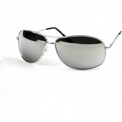 Aviator Unisex Metal Frame Aviator Fashion Sunglasses P877 (Silver-Mirror Lens) - CO11CKQ08G5 $27.05