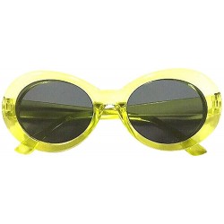 Aviator Retro Vintage Clout Goggles Unisex Sunglasses Rapper Oval Shades Grunge - 4195e - C518RS55Z3W $17.75