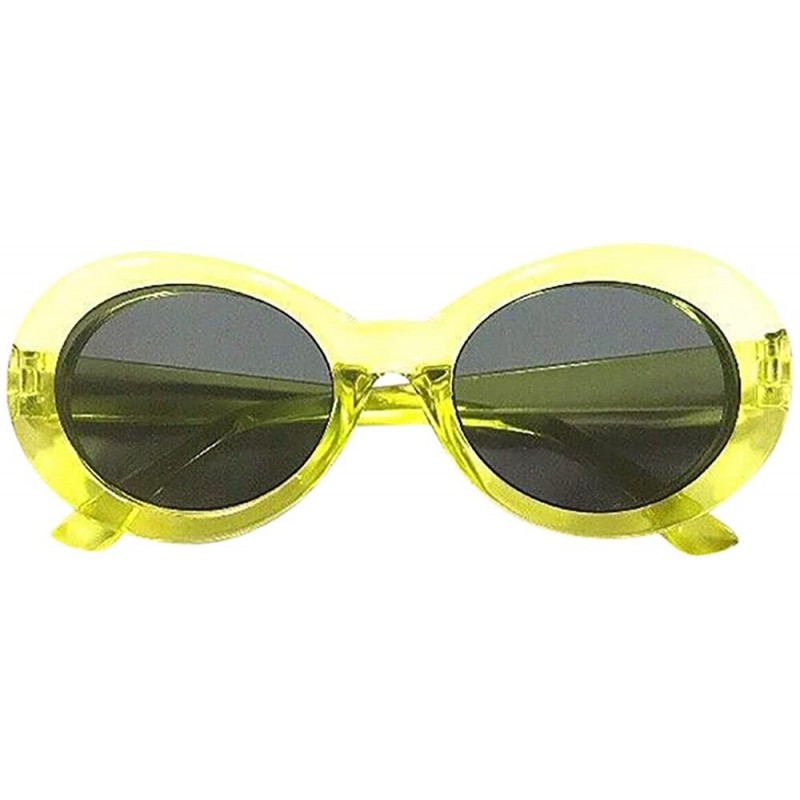 Aviator Retro Vintage Clout Goggles Unisex Sunglasses Rapper Oval Shades Grunge - 4195e - C518RS55Z3W $10.51
