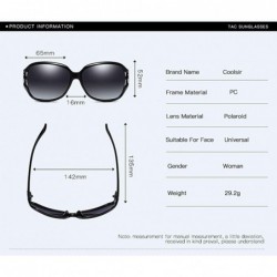 Oval Polarized Sunglasses for Women Antiglare Anti-ultraviolet UV400 Lens Fishing Driving Glasses Elegance - Brown - CE18WIWK...