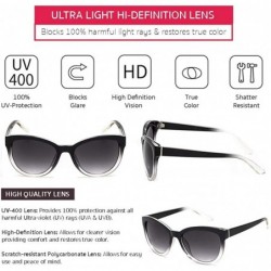 Oversized Cat Eye Women Sunglasses (2 Pack) with UV400 Gradient Lenses - Perfect for Driving & Outdoors - CW190C9ZROR $22.99