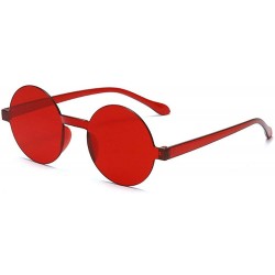 Oversized Oversized Sunglasses Designer Frameless Glasses - Red - C018S9TGM20 $18.04