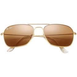 Square PA3136 Crystal Lens Square Sunglasses - Gold Frame/Crystal Brown Lens - CT183N308LX $21.23