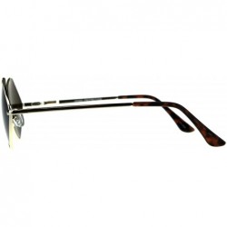 Square Diamond Shape Sunglasses Vintage Indie Fashion Shades Spring Hinge - Gold (Brown) - CL18ENROTS7 $11.83