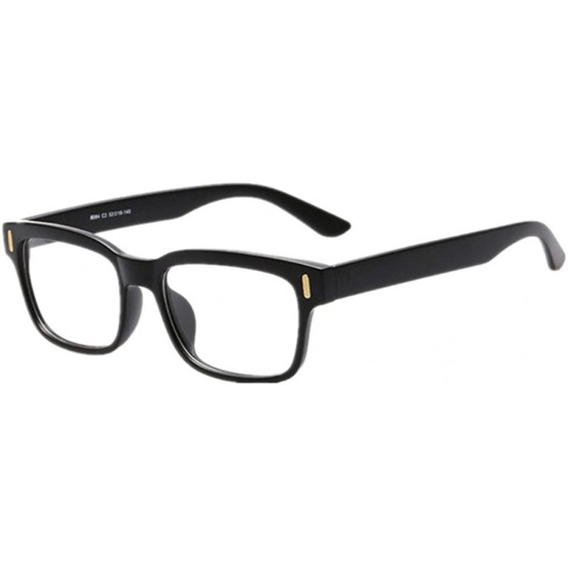 Semi-rimless Women Spectacles Square Eyeglasses Frame Men Optical Eye Glasses Frame - Matte Black - CU183M33Q8R $9.81