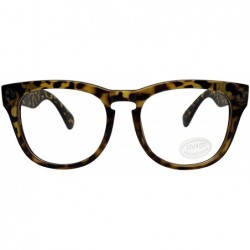 Oval Classic Round Horn Rimmed Eye Glasses Clear Lens Oval Non Prescription Frame - Leopard 9294 - CJ183NO8MQ8 $11.68