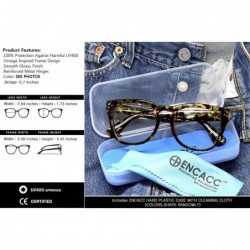 Oval Classic Round Horn Rimmed Eye Glasses Clear Lens Oval Non Prescription Frame - Leopard 9294 - CJ183NO8MQ8 $11.68