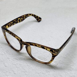 Oval Classic Round Horn Rimmed Eye Glasses Clear Lens Oval Non Prescription Frame - Leopard 9294 - CJ183NO8MQ8 $11.68