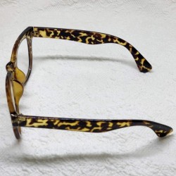 Oval Classic Round Horn Rimmed Eye Glasses Clear Lens Oval Non Prescription Frame - Leopard 9294 - CJ183NO8MQ8 $11.68