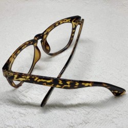 Oval Classic Round Horn Rimmed Eye Glasses Clear Lens Oval Non Prescription Frame - Leopard 9294 - CJ183NO8MQ8 $11.68