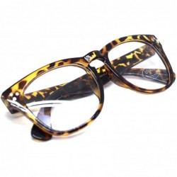 Oval Classic Round Horn Rimmed Eye Glasses Clear Lens Oval Non Prescription Frame - Leopard 9294 - CJ183NO8MQ8 $11.68