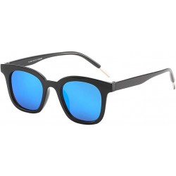 Oversized Vintage Sunglasses-Unisex Classic Polarized Lightweight Oversized Glasses - Blue - CH18RT8EZXW $15.56