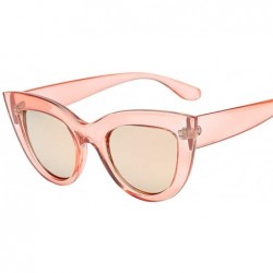 Oval Women Vintage Cat Eye Sunglasses Retro Eyewear Fashion Ladies - D - C61945CSMK0 $16.59