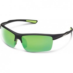 Semi-rimless Sable Polarized Sunglasses - Matte Black - CU189XDCAGK $46.13