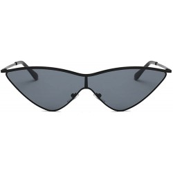 Square Small Cat Eye Sunglasses Vintage Square Shade Women Eyewear - CQ1943GSGXC $9.38