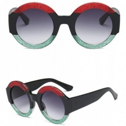 Oversized Retro Vintage Circle Round Oversized UV Protection Fashion Sunglasses - Red - CC18IZ9XUEZ $9.33