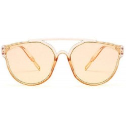 Aviator Oversized Cat Eye Sunglasses Women Luxury Transparent Gradient Sun BlackGray - Blackgray - CV18XAIW33W $9.13