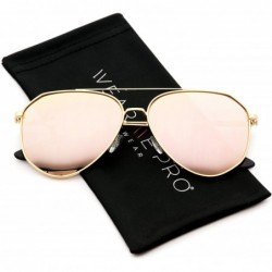 Aviator Polarized Premium Designer Inspired Medium Metal Frame Aviator Sunglasses - Modern Design - CK186HW7HUM $18.31