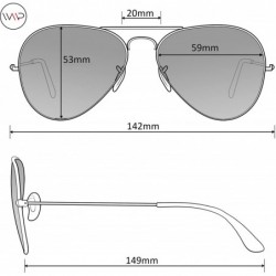 Aviator Polarized Premium Designer Inspired Medium Metal Frame Aviator Sunglasses - Modern Design - CK186HW7HUM $18.31