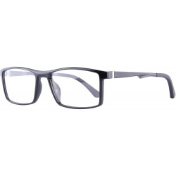 Rectangular TR90 Frame Men's Blue Light Blocking Computer Reading Glasses-LH89 - C1-gloss Black - CO18KN4EIW7 $35.89