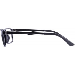 Rectangular TR90 Frame Men's Blue Light Blocking Computer Reading Glasses-LH89 - C1-gloss Black - CO18KN4EIW7 $35.89