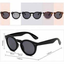 Oversized Retro Vintage Circle Round UV Protection Fashion Sunglasses for Men and Women - Tortoise - CO18IQE93KS $11.83