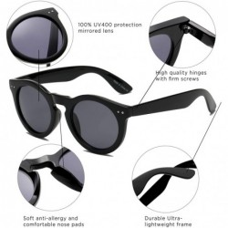 Oversized Retro Vintage Circle Round UV Protection Fashion Sunglasses for Men and Women - Tortoise - CO18IQE93KS $11.83