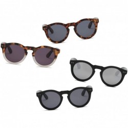 Oversized Retro Vintage Circle Round UV Protection Fashion Sunglasses for Men and Women - Tortoise - CO18IQE93KS $11.83