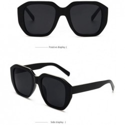 Oversized Oversize Boyfriend Plastic Sunglasses - B - C0199L54046 $8.82