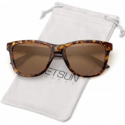 Oversized Polarized Sunglasses for Women Men Classic Retro Designer Style - Tortoise Shell - CD190MY0HSD $11.68