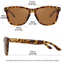 Oversized Polarized Sunglasses for Women Men Classic Retro Designer Style - Tortoise Shell - CD190MY0HSD $11.68