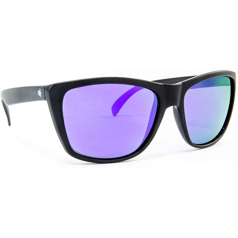 Oval HONU FLOATING SUNGLASSES- Premium Polarized- Mirror lens- Lightweight and Durable Frames - Matte Black - C018TD69DMH $41.43