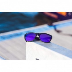 Oval HONU FLOATING SUNGLASSES- Premium Polarized- Mirror lens- Lightweight and Durable Frames - Matte Black - C018TD69DMH $41.43