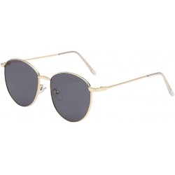 Wrap Simple Sunglasses Classic Sunglasses Metal Sunglasses Man Women Sunglasses - B - CG18TM5IZ6S $18.35