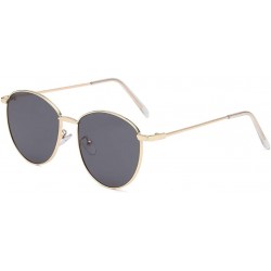 Wrap Simple Sunglasses Classic Sunglasses Metal Sunglasses Man Women Sunglasses - B - CG18TM5IZ6S $9.90