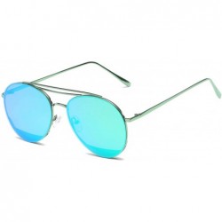 Aviator Colorful Tinted Lens Metal Frame Aviator Sunglasses Light Color Lens Glasses - CB18Q36OUHE $9.92
