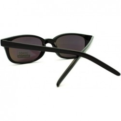 Oval Classic Oval Shaped Black Plastic Sunglasses with Teal Mirrored Color Lens - CC11YSKSRWD $10.86