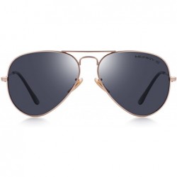 Square Classic Men Polarized sunglass Pilot Sunglasses for Women 58mm S8025 - Gold&black - C218DLLR72D $14.06