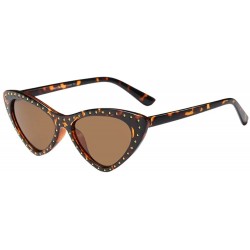 Oval Retro Vintage Clout Cat Eye Unisex Sunglasses Rapper Grunge Glasses Eyewear - Multicolor-d - C018NQ97WXH $11.09