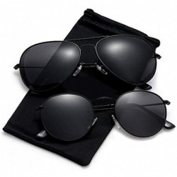 Oversized Large Metal Aviator Sunglasses/Small Round Metal Sunglasses for Men Women UV400 - C718ULMOD6I $16.70