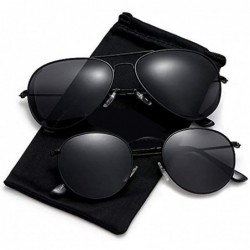 Oversized Large Metal Aviator Sunglasses/Small Round Metal Sunglasses for Men Women UV400 - C718ULMOD6I $10.24