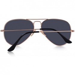 Square Classic Men Polarized sunglass Pilot Sunglasses for Women 58mm S8025 - Gold&black - C218DLLR72D $14.06