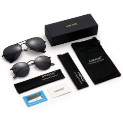 Oversized Large Metal Aviator Sunglasses/Small Round Metal Sunglasses for Men Women UV400 - C718ULMOD6I $10.24