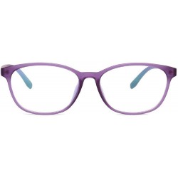 Square TR90 Blue Light Blocking Glasses Frame Computer Game Eyewear Blocking Blue Light - Purple - CE18CA7Y2UN $9.97