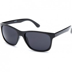Square Men's Retro Sports Light Weight Slim Cut Two Tone Temple Design Sunglasses - Black - CB11WLYY6VJ $12.07