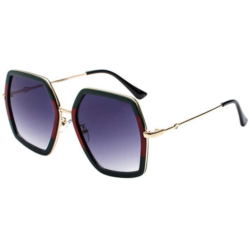 Oversized Oversized Square Sunglasses for Women Vintage UV Protection Eyewear Sun Shades Glasses - Green - CN18X5DR84G $8.90